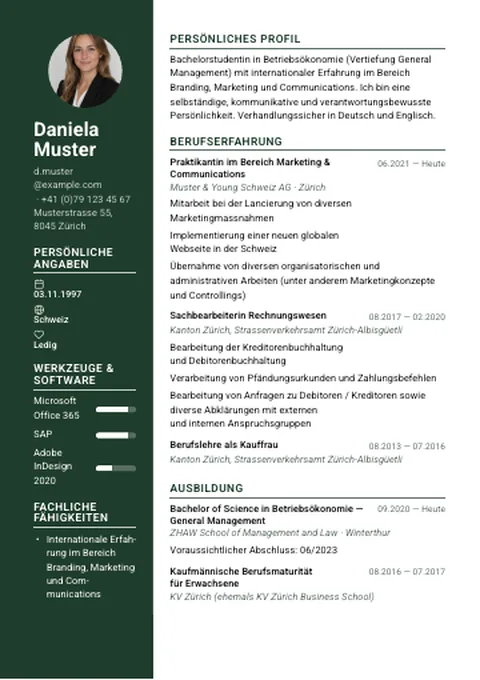 Lebenslauf · Modern Sidebar