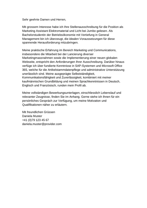 Bewerbungsmail