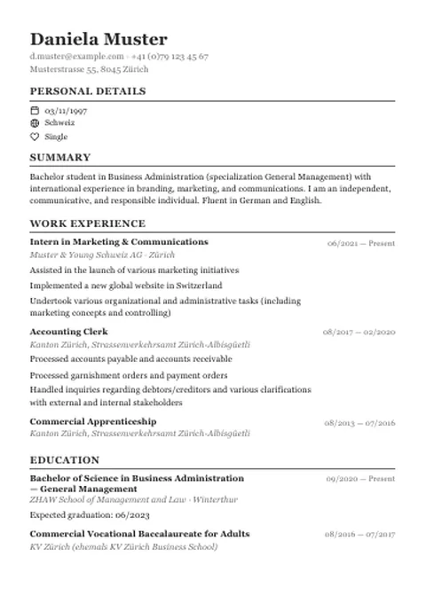 CV · ATS Classic