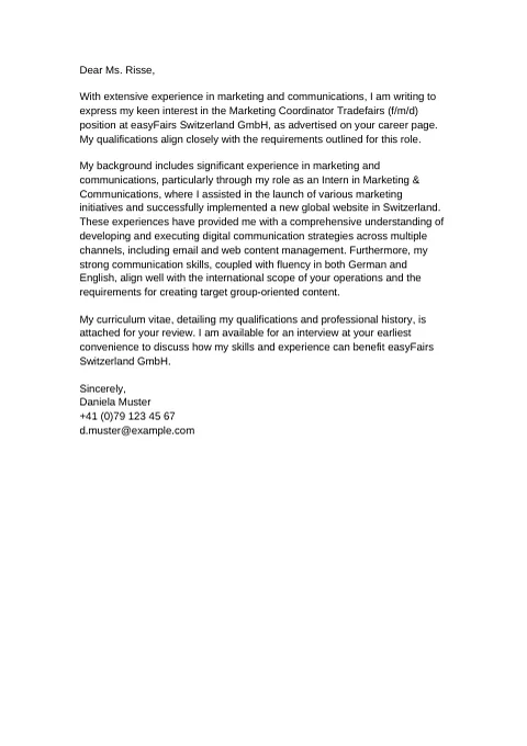 Application email