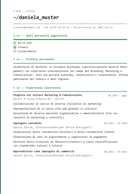 CV · Mono Terminal