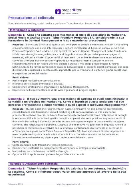 Preparazione colloquio