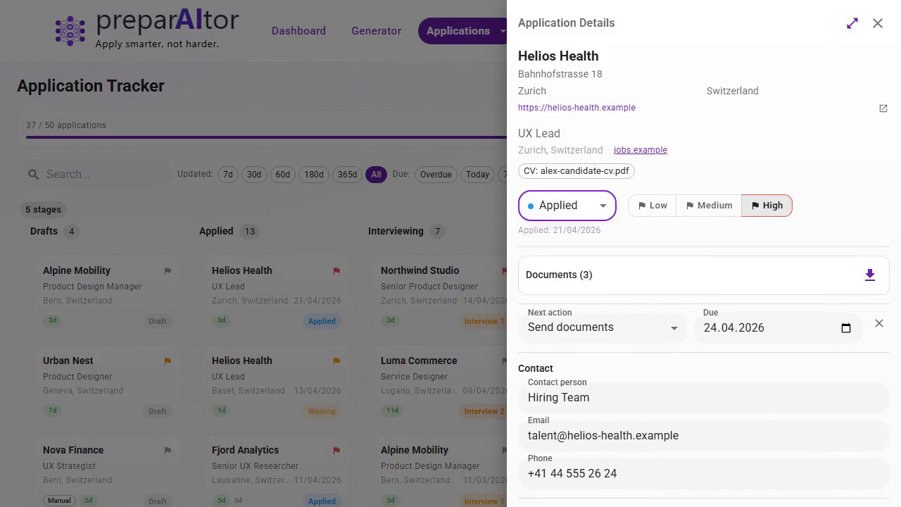 Votre recherche d'emploi, organisée